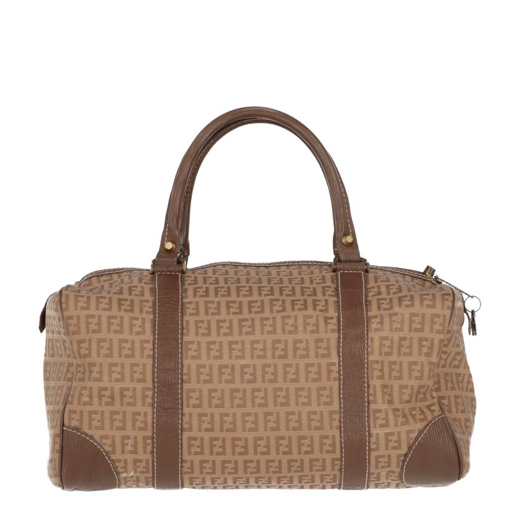Beige Canvas Fendi Handbag