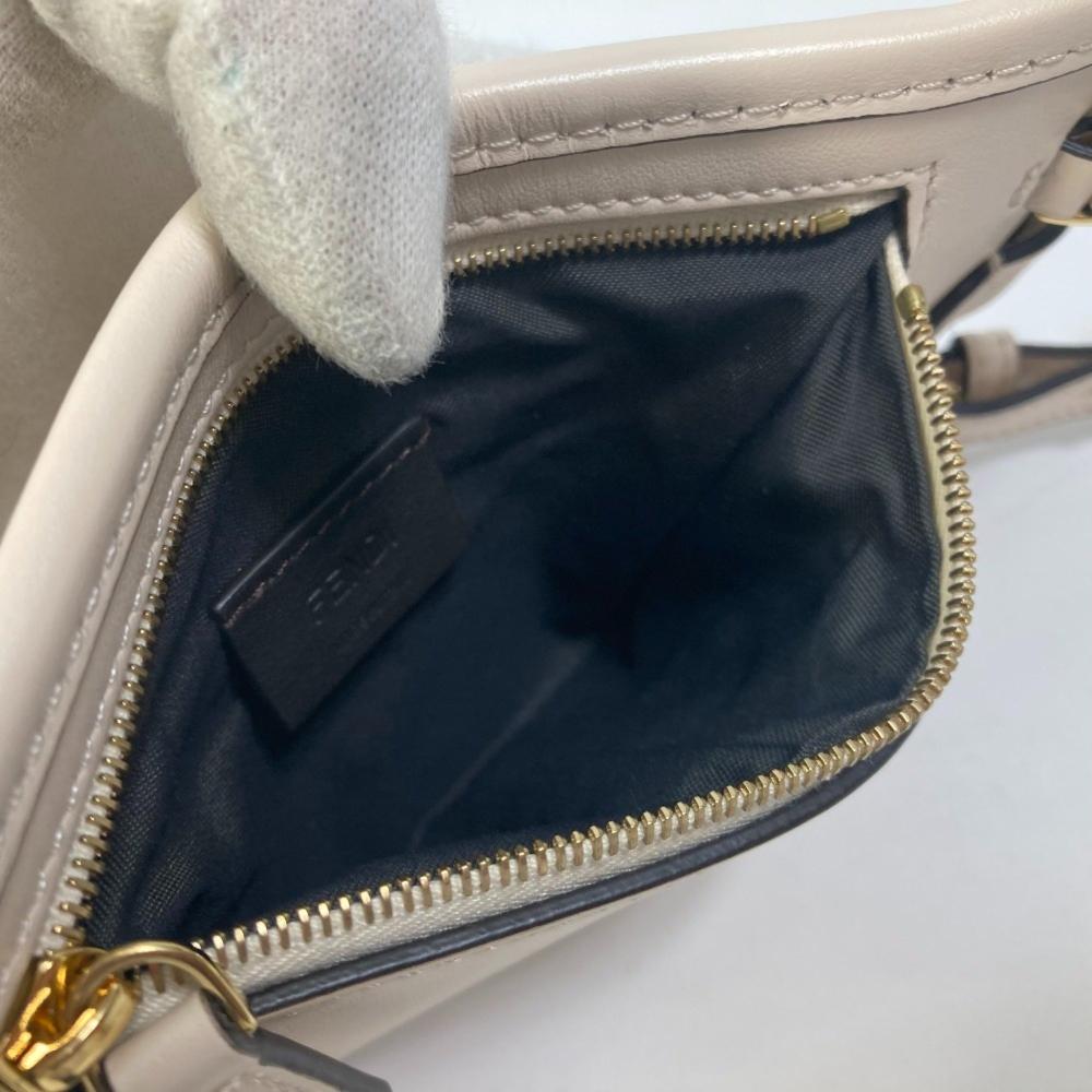 Beige Canvas Fendi Pouch