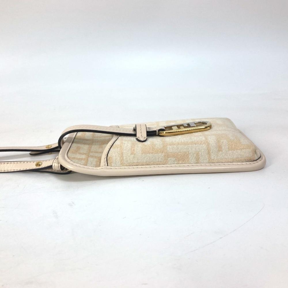 Beige Canvas Fendi Pouch