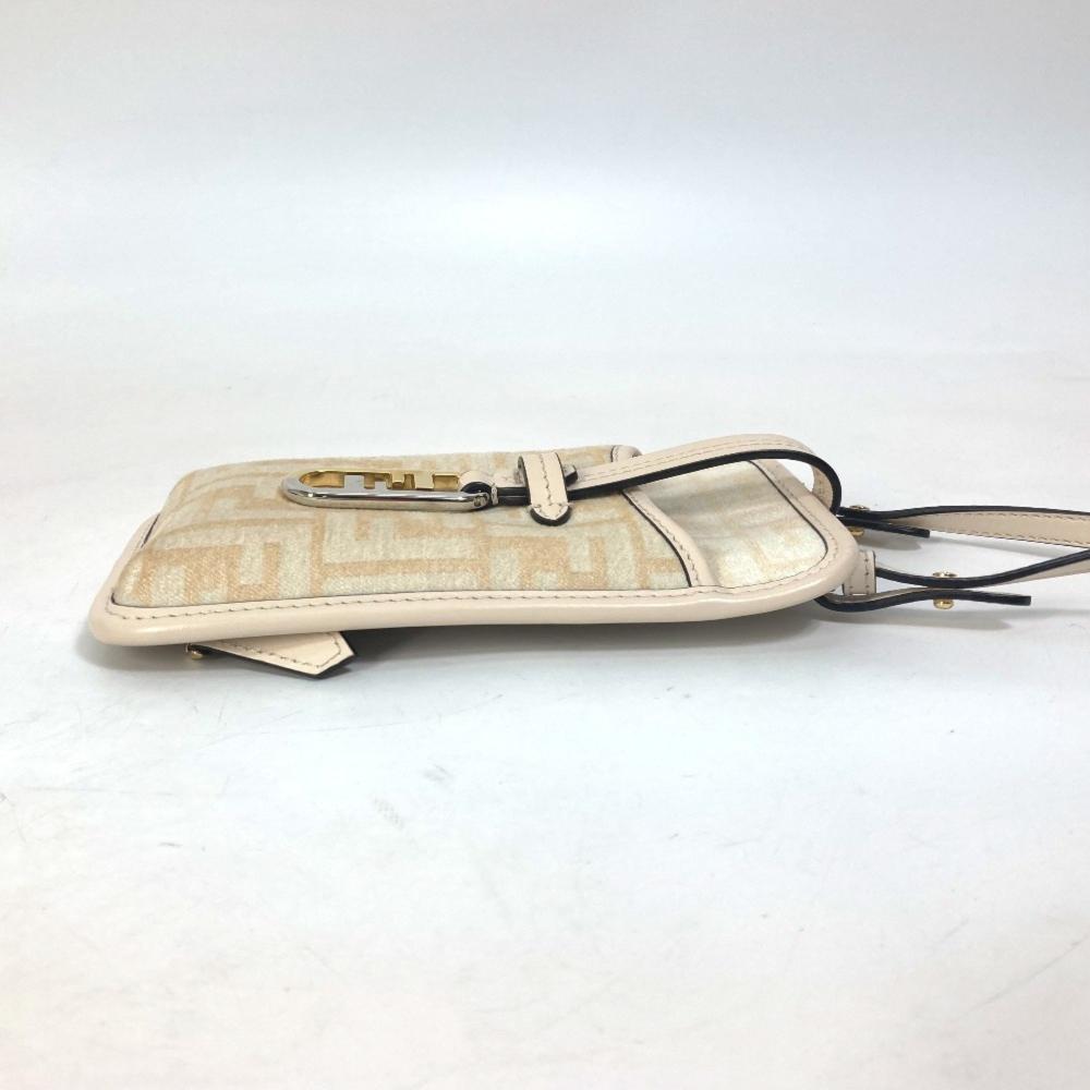 Beige Canvas Fendi Pouch