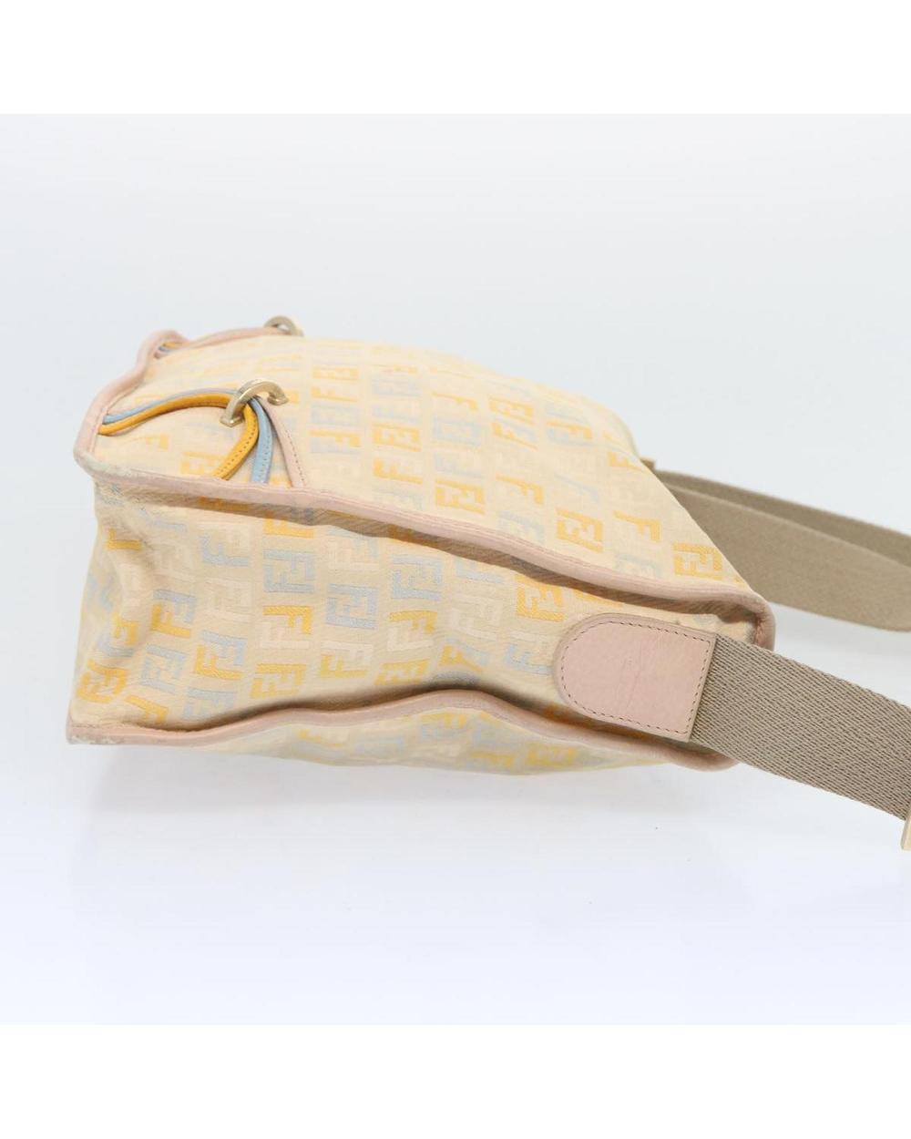 Beige Canvas Fendi Shoulder Bag