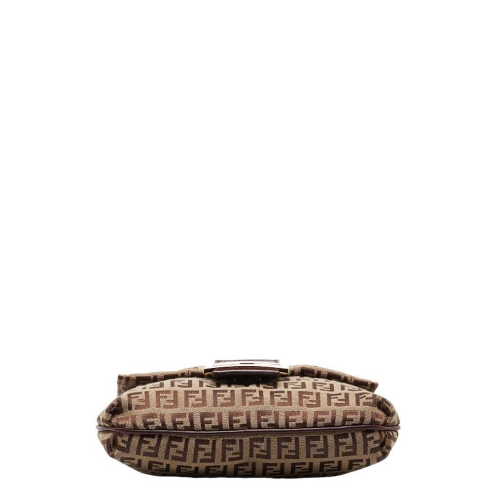 Beige Canvas Fendi Shoulder Bag