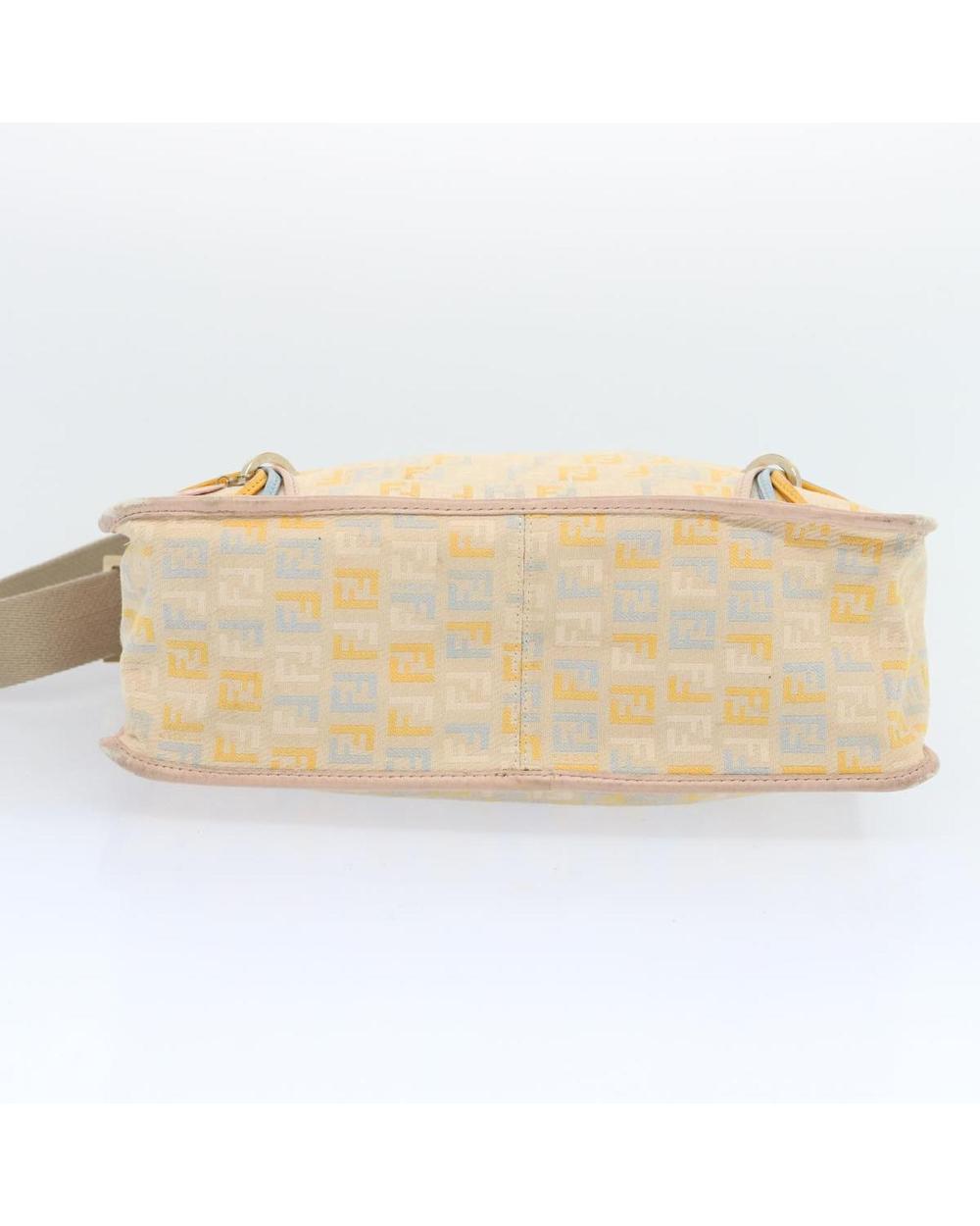 Beige Canvas Fendi Shoulder Bag