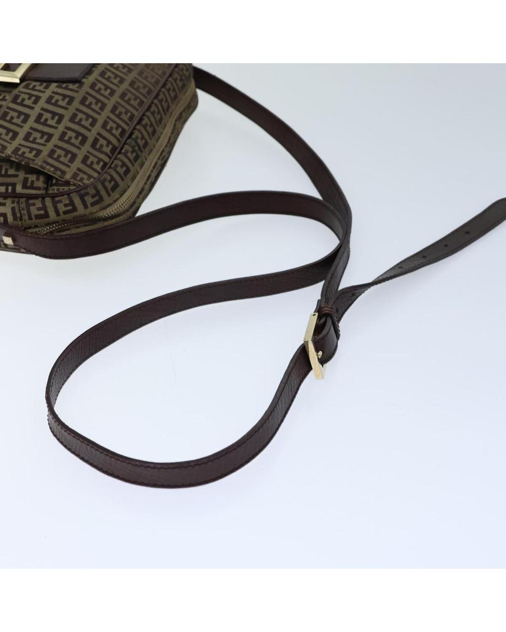Beige Canvas Fendi Shoulder Bag