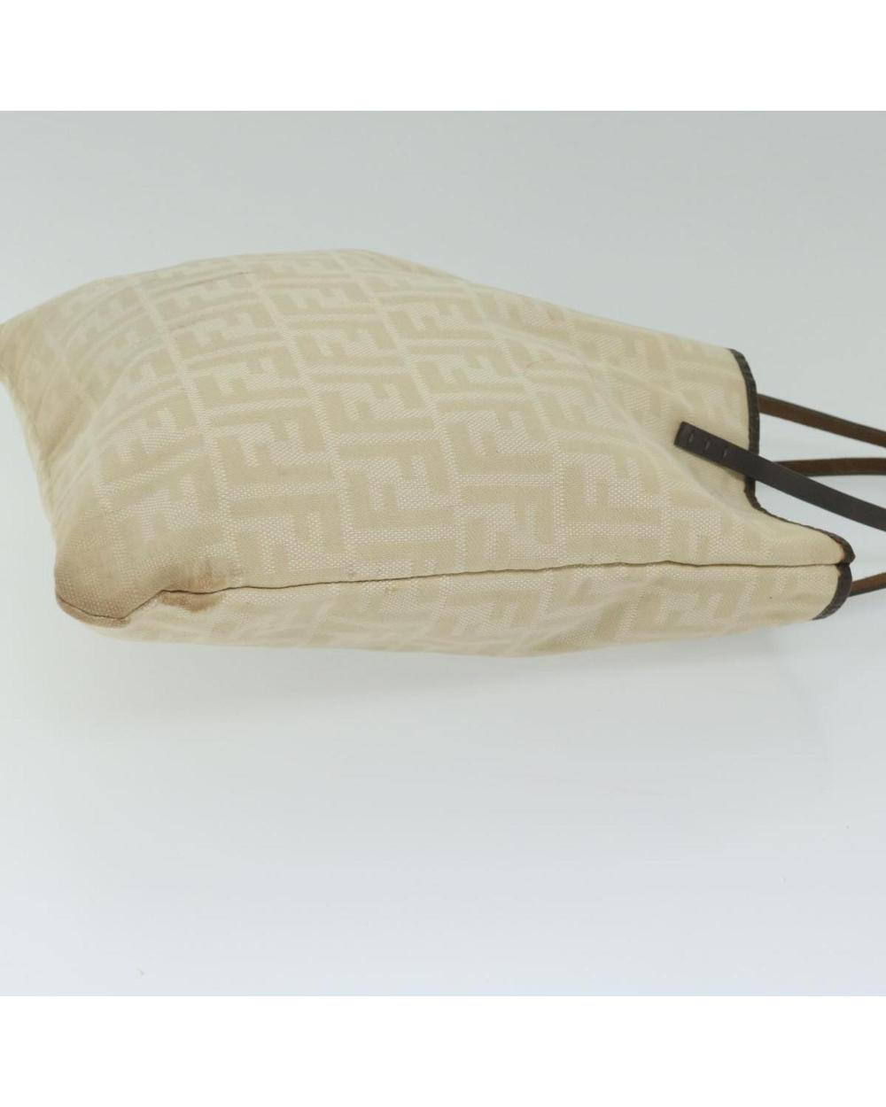 Beige Canvas Fendi Tote