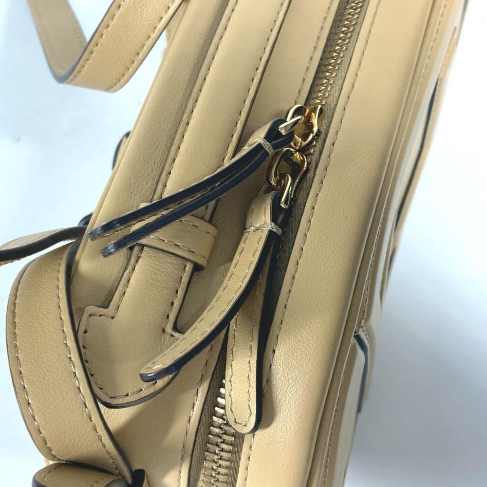 Beige Leather Fendi Shoulder Bag