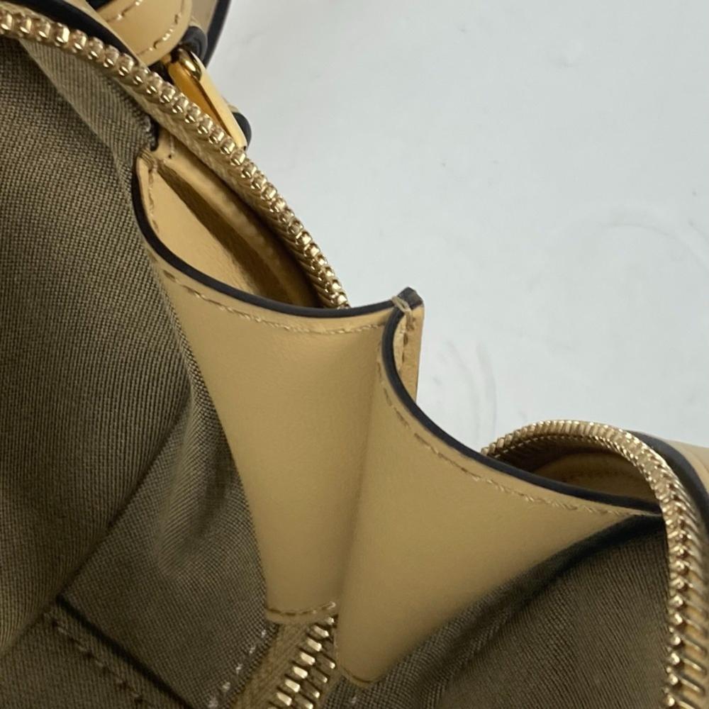 Beige Leather Fendi Shoulder Bag