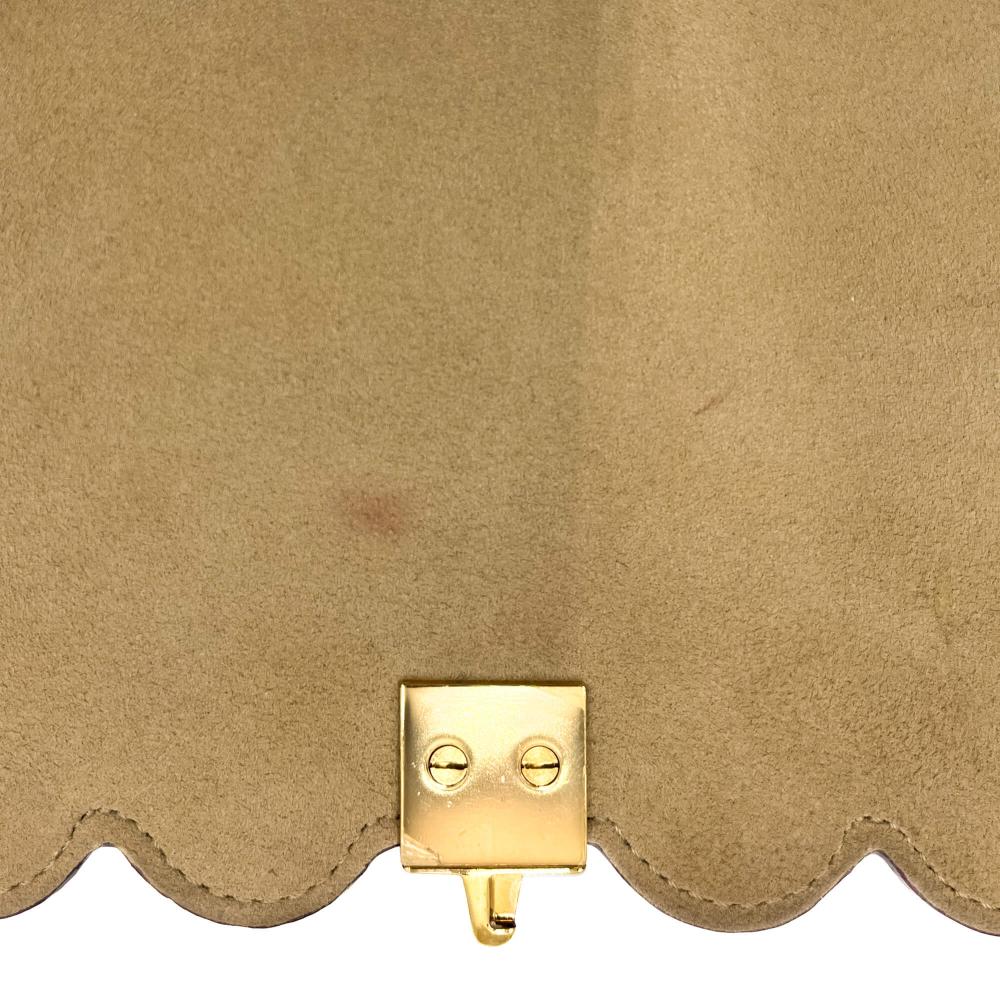 Beige Leather Fendi Shoulder Bag