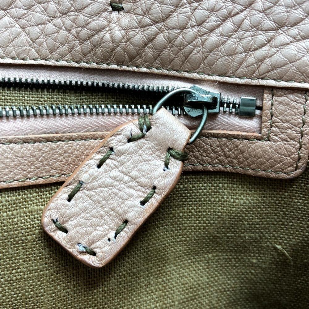Beige Leather Fendi Tote