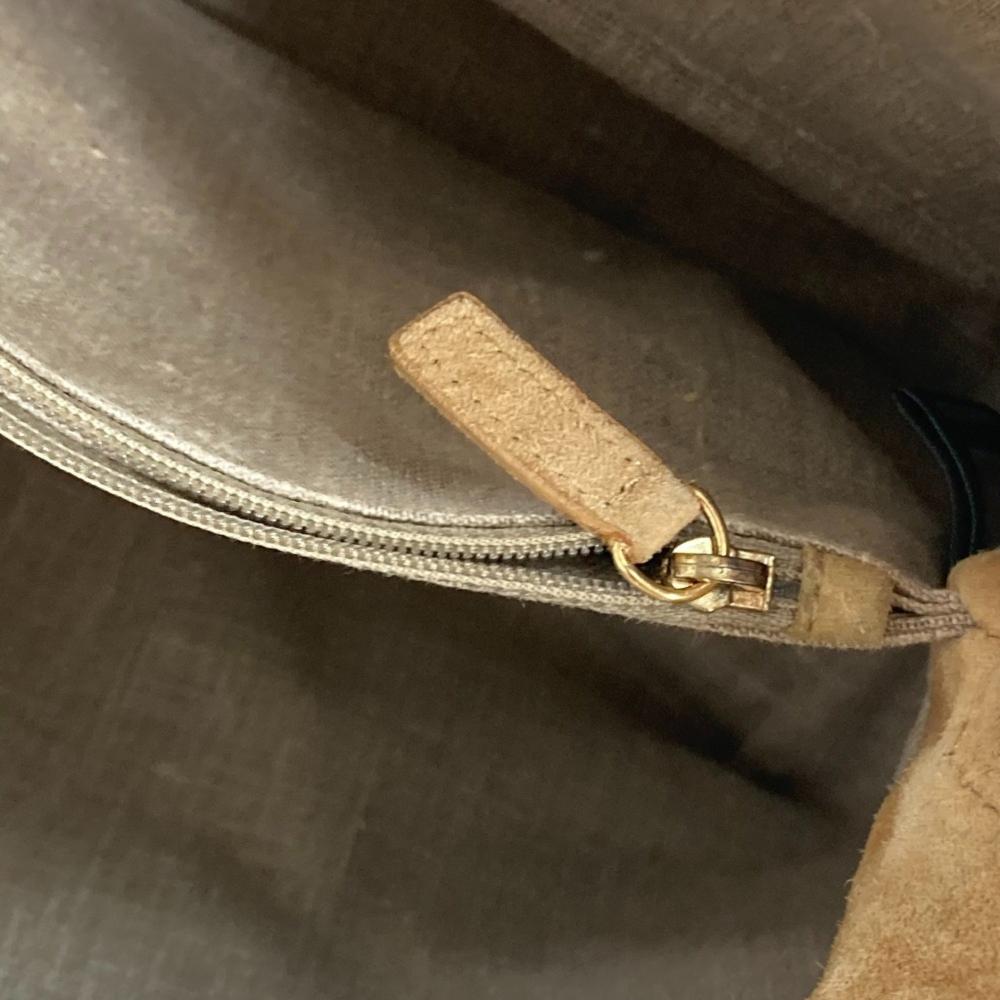 Beige Leather Fendi Shoulder Bag