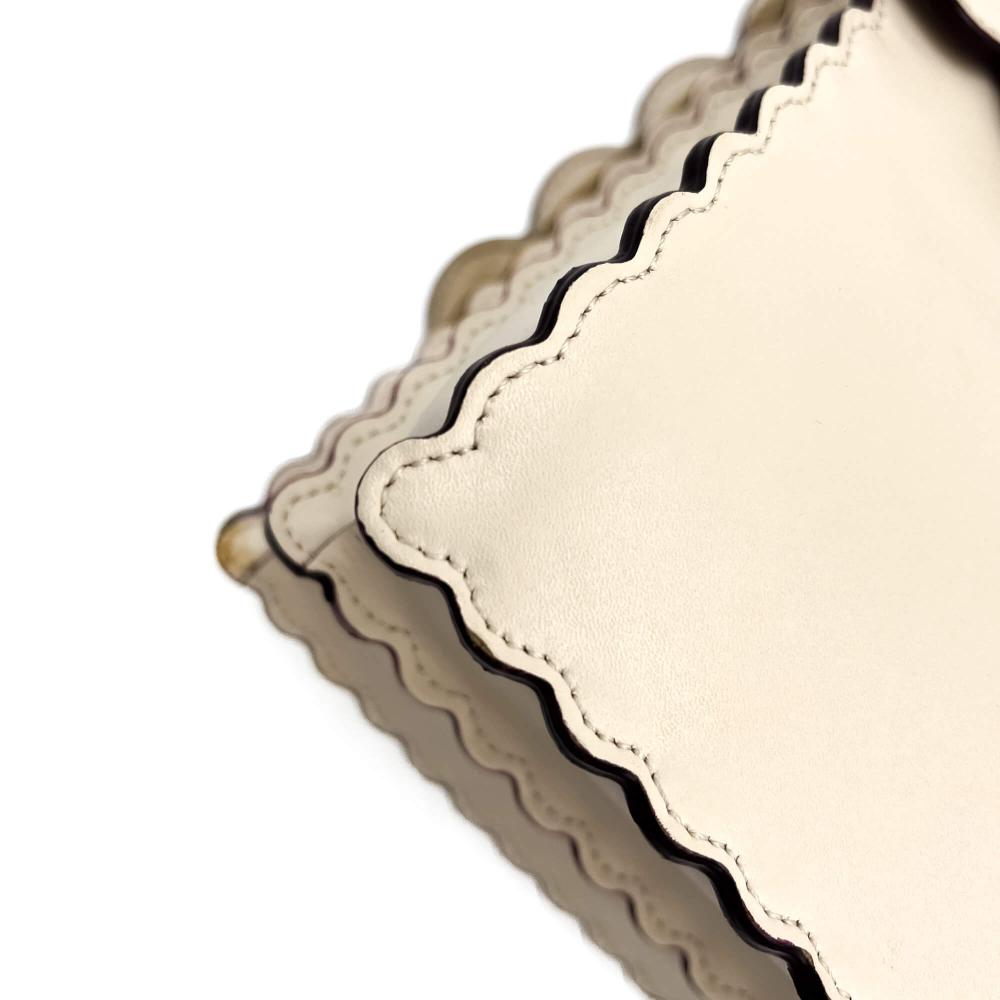 Beige Leather Fendi Shoulder Bag