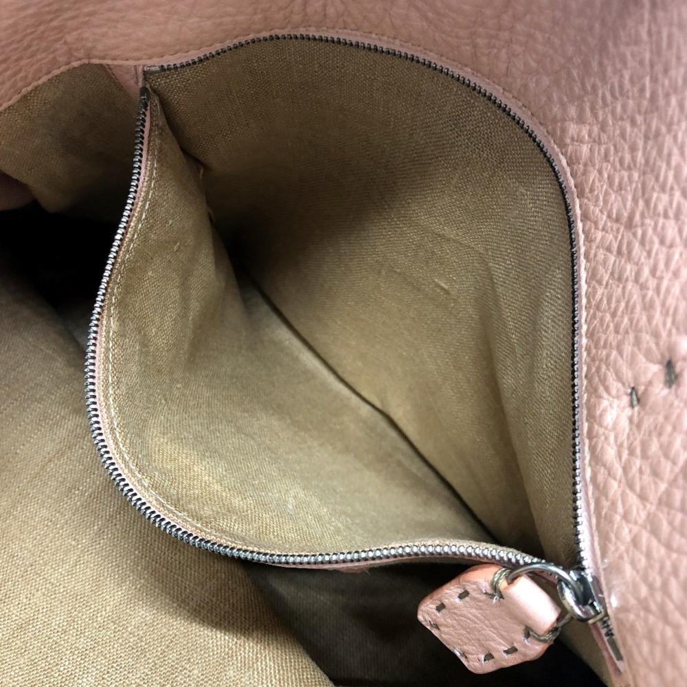 Beige Leather Fendi Tote