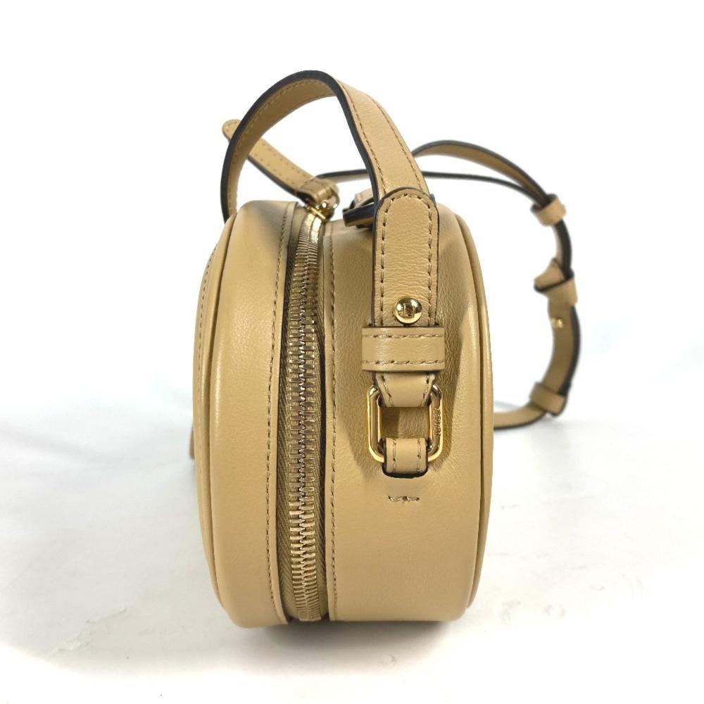 Beige Leather Fendi Shoulder Bag