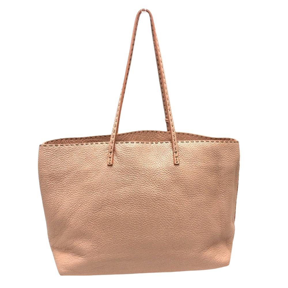 Beige Leather Fendi Tote