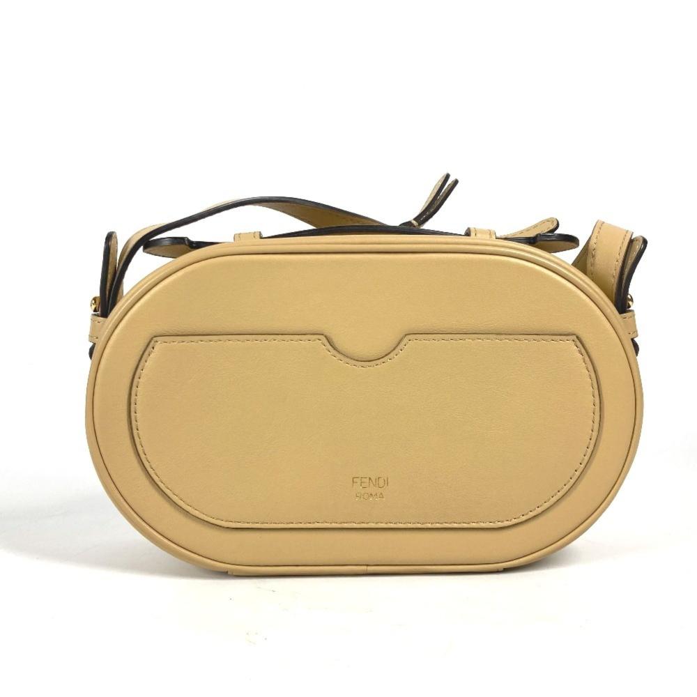 Beige Leather Fendi Shoulder Bag