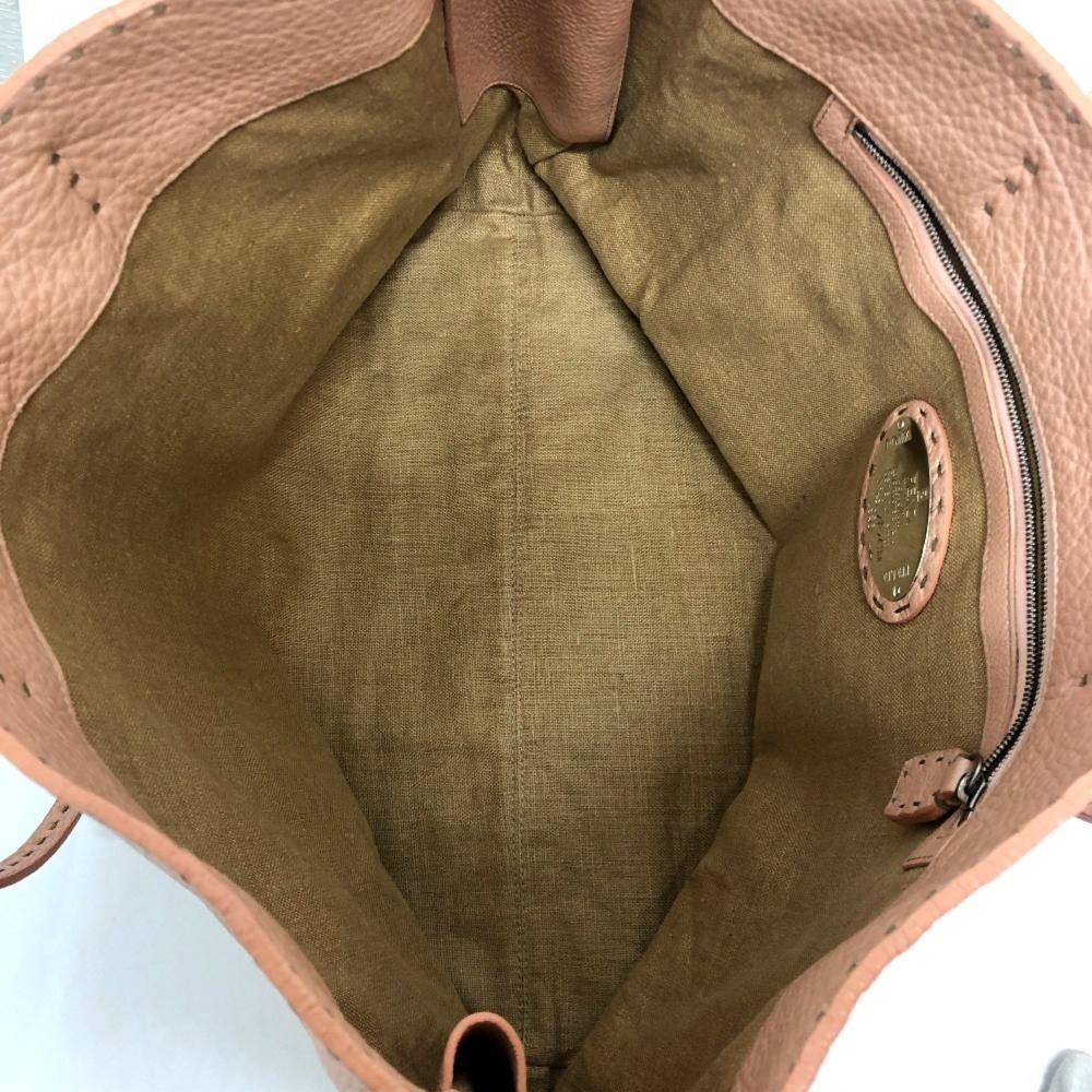 Beige Leather Fendi Tote