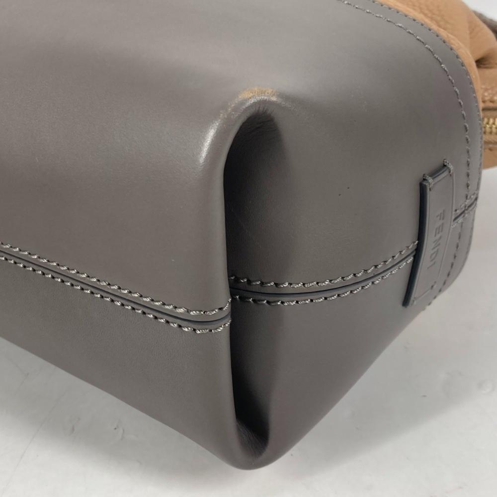 Beige Leather Fendi Shoulder Bag