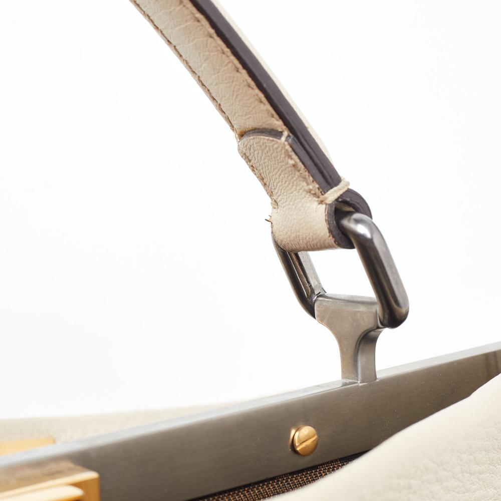 Beige Leather Fendi Peekaboo
