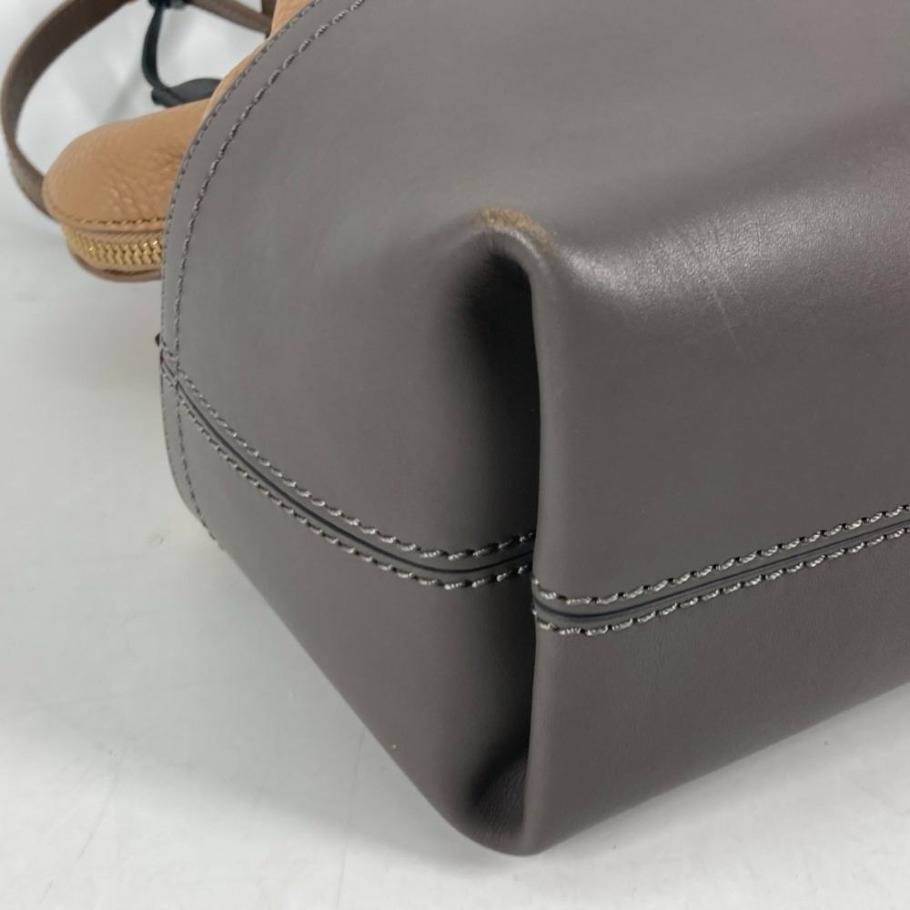 Beige Leather Fendi Shoulder Bag
