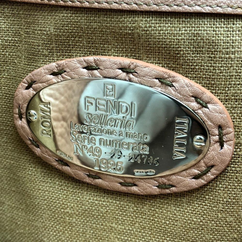 Beige Leather Fendi Tote