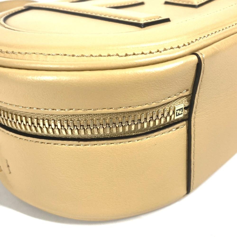 Beige Leather Fendi Shoulder Bag