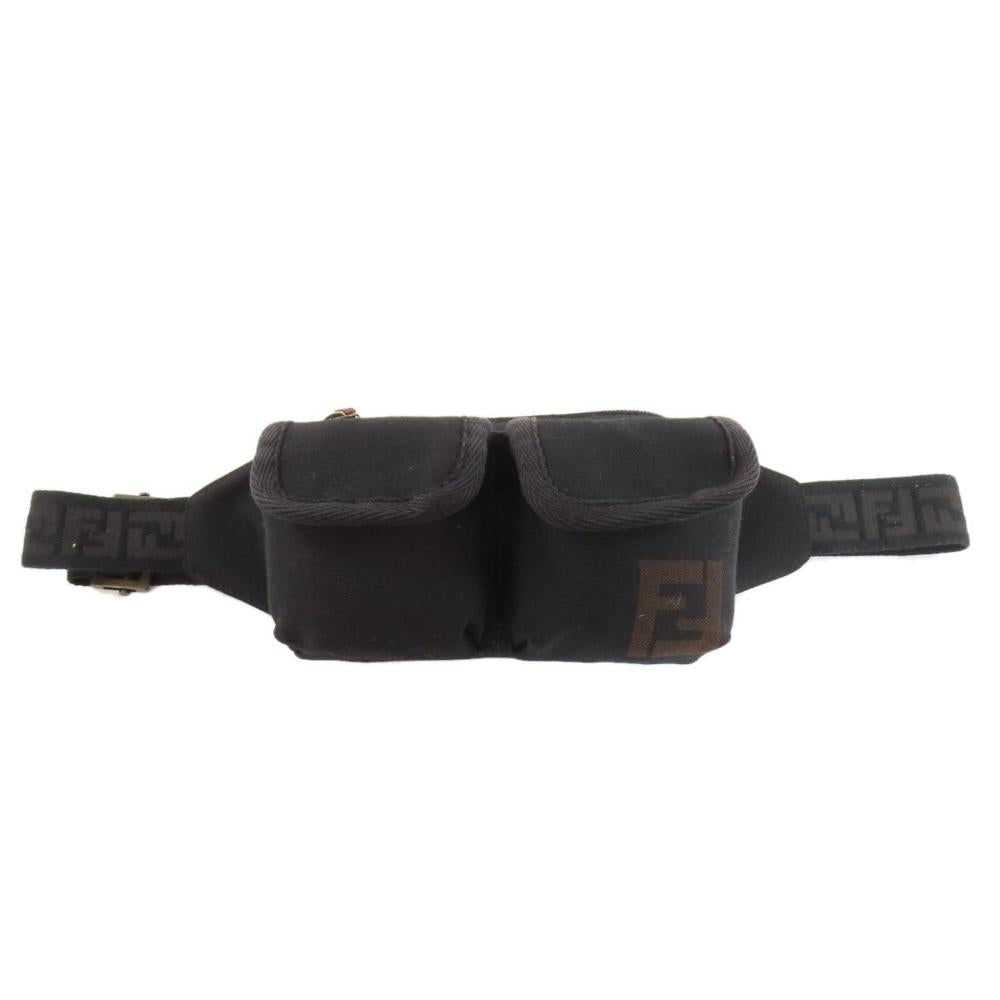 Black Canvas Fendi Belt Bag