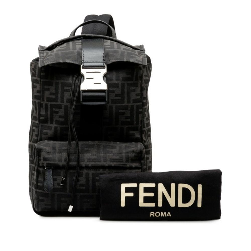Black Canvas Fendi Backpack
