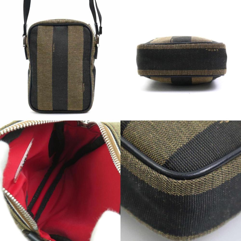 Black Canvas Fendi Crossbody Bag