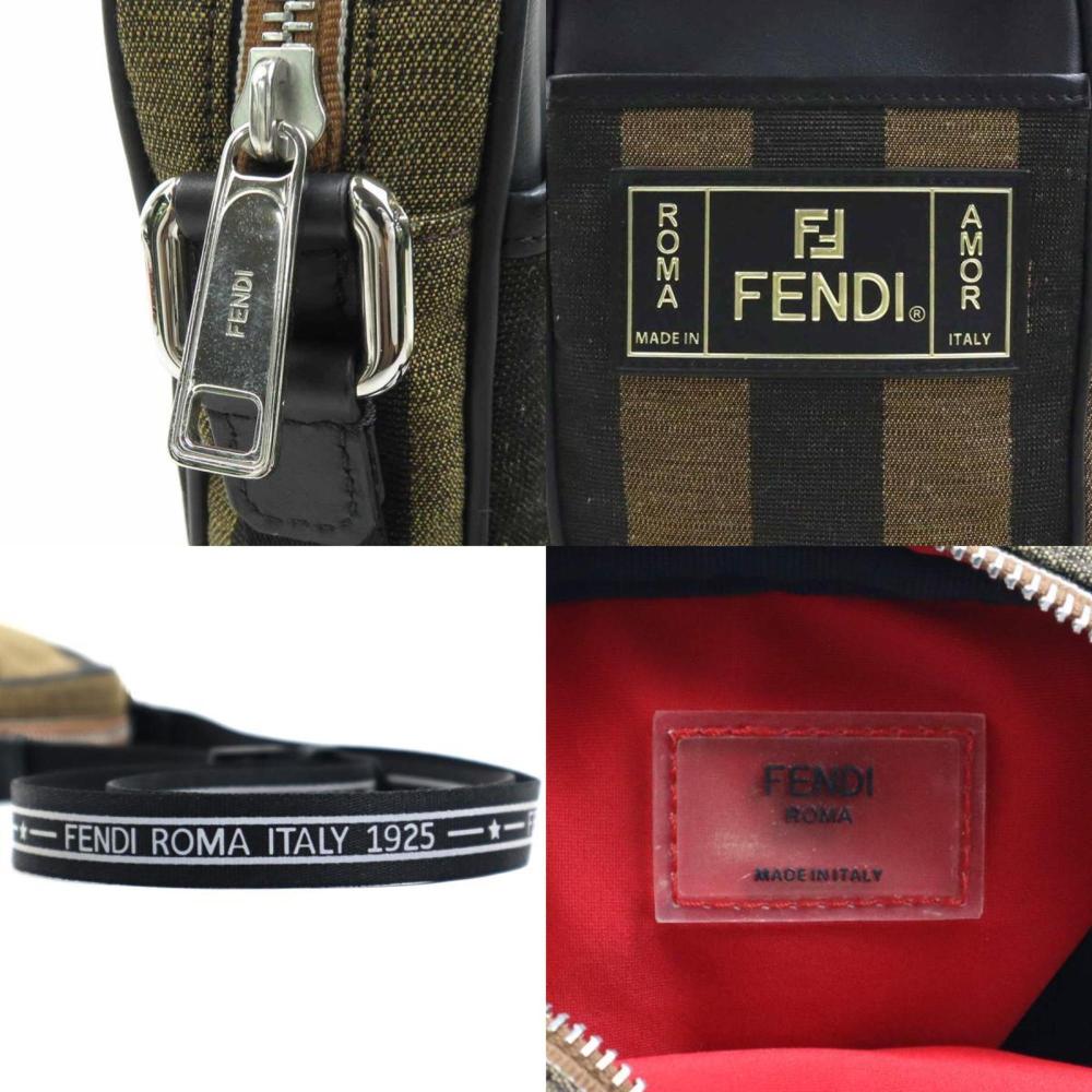 Black Canvas Fendi Crossbody Bag