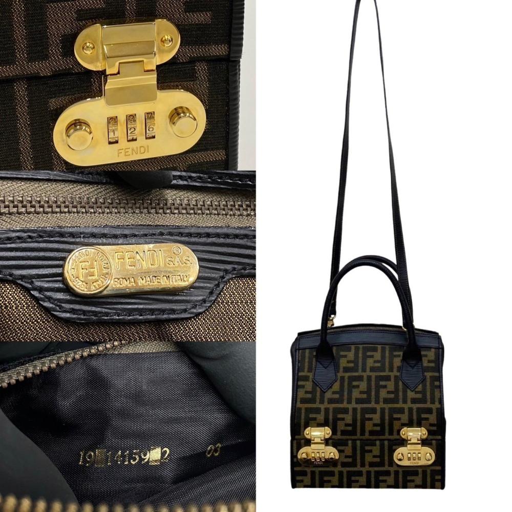 Black Canvas Fendi Handbag