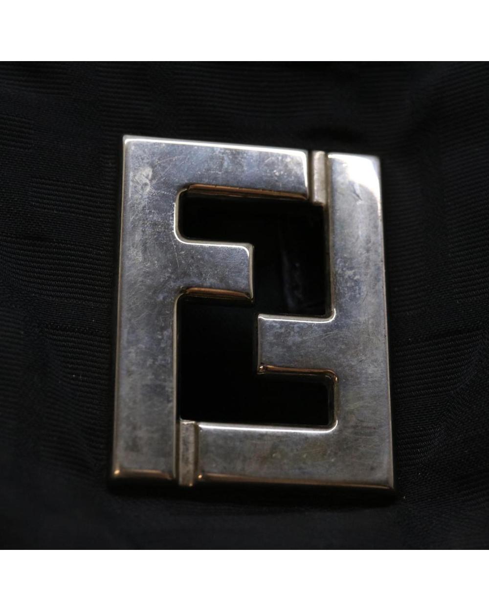 Black Canvas Fendi Shoulder Bag