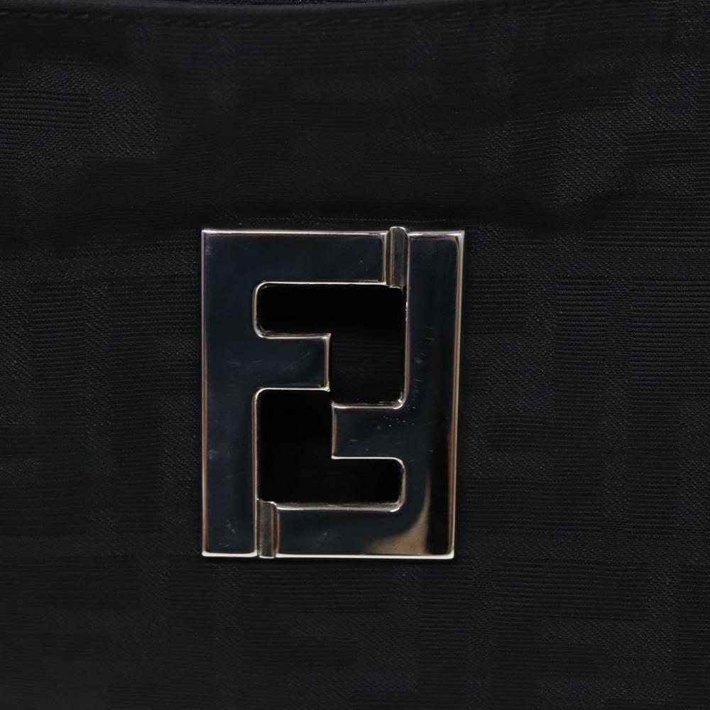 Black Canvas Fendi Shoulder Bag