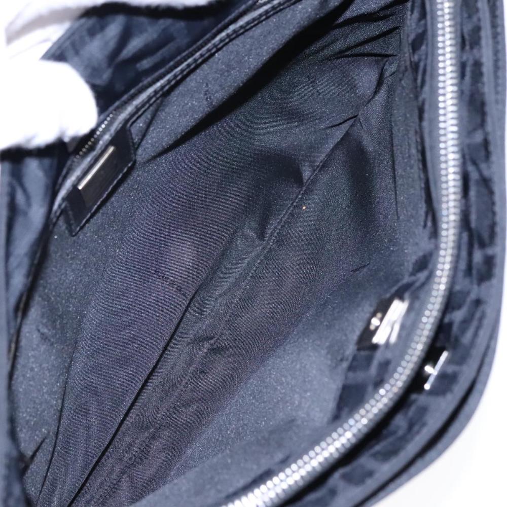 Black Canvas Fendi Shoulder Bag