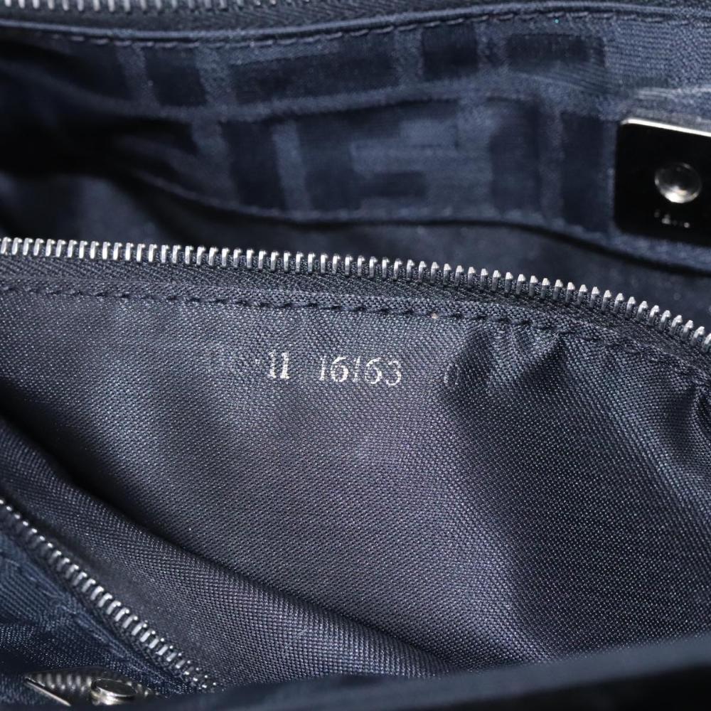 Black Canvas Fendi Shoulder Bag