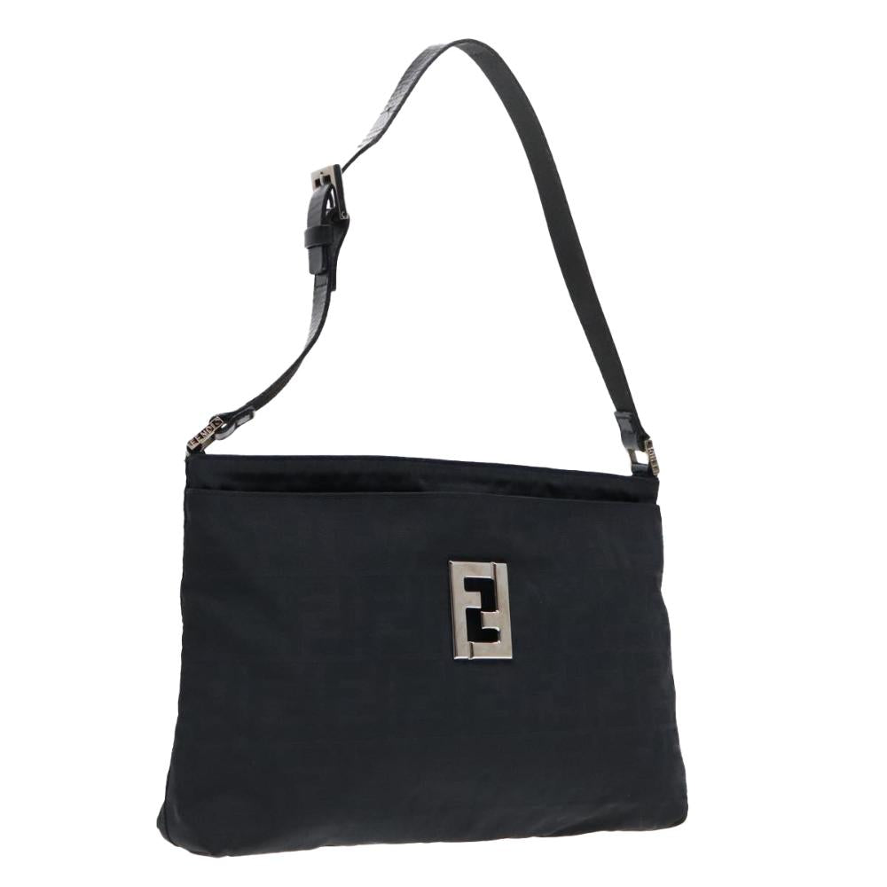 Black Canvas Fendi Shoulder Bag