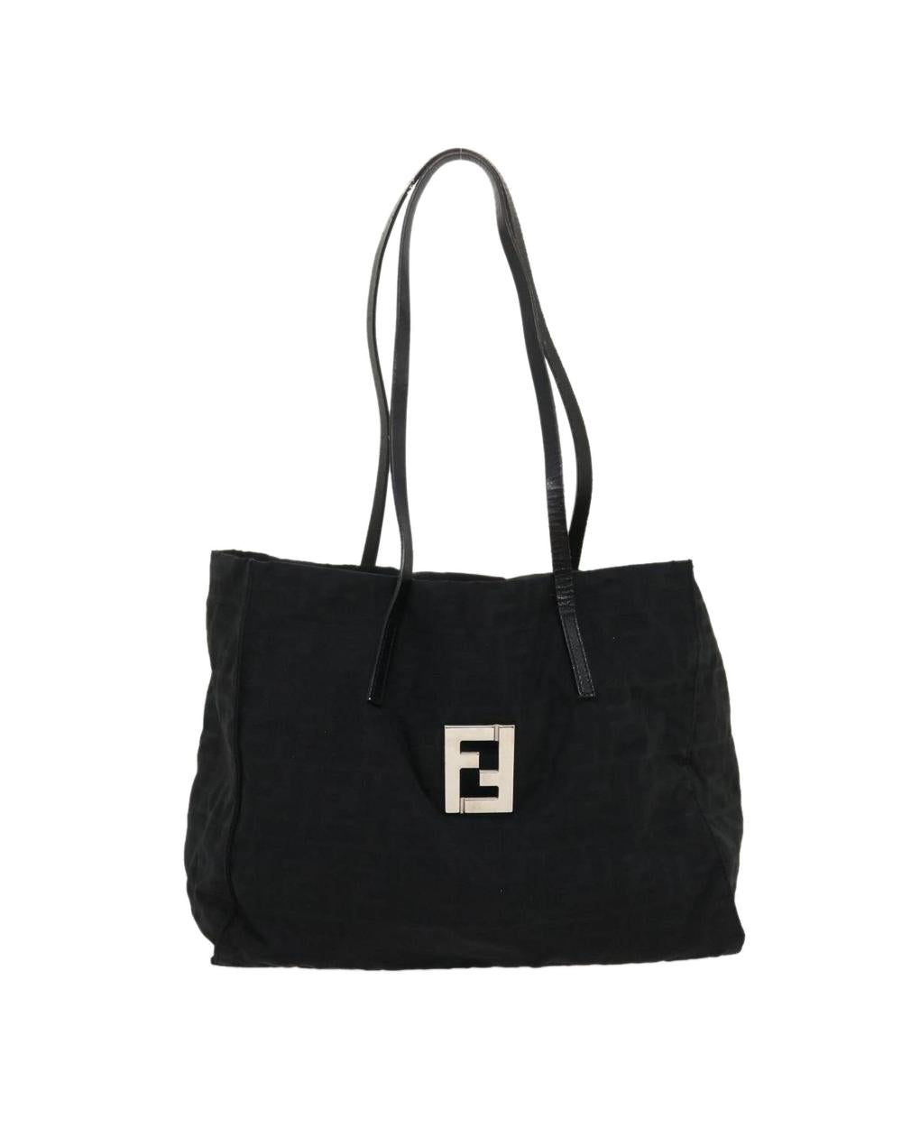 Black Canvas Fendi Shoulder Bag
