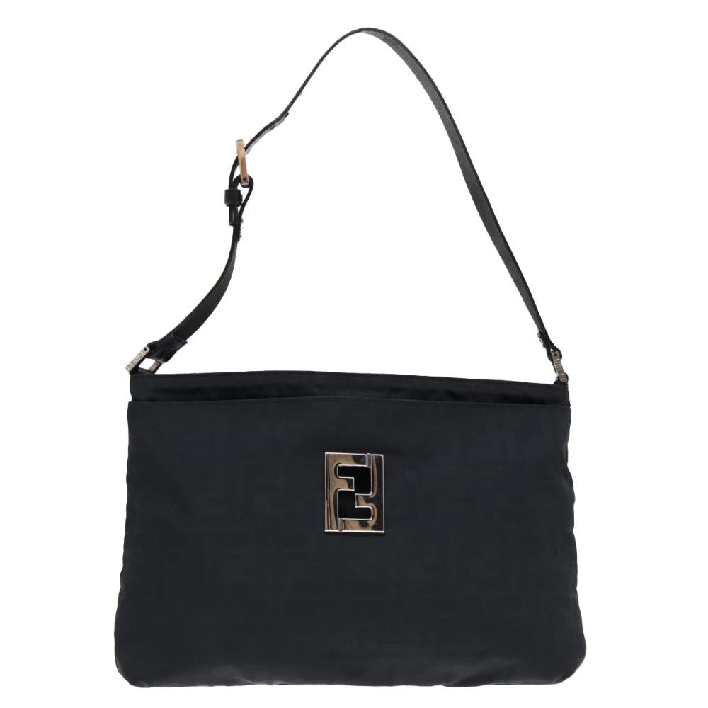 Black Canvas Fendi Shoulder Bag