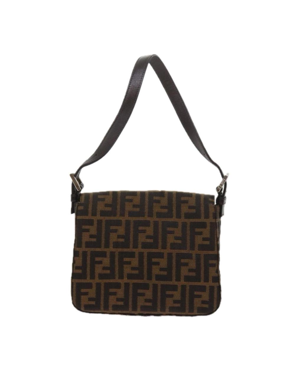 Black Canvas Fendi Shoulder Bag
