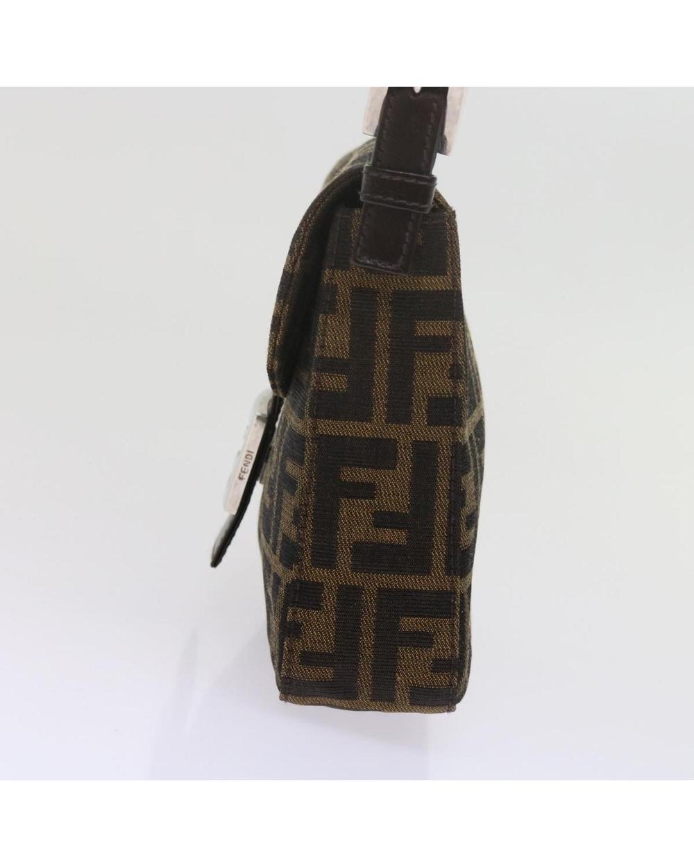 Black Canvas Fendi Shoulder Bag