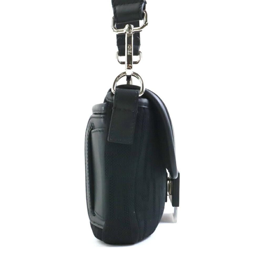 Black Canvas Fendi Shoulder Bag
