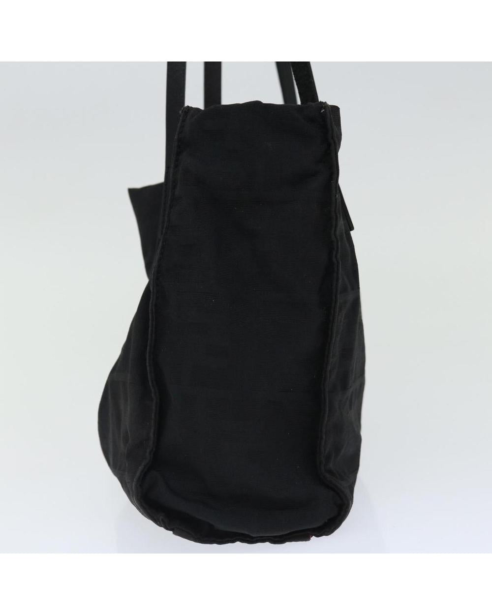 Black Canvas Fendi Shoulder Bag