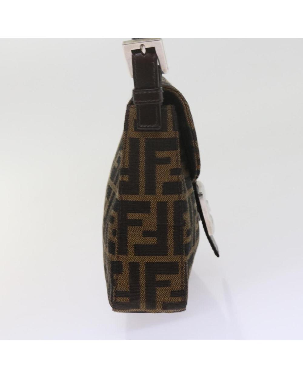 Black Canvas Fendi Shoulder Bag