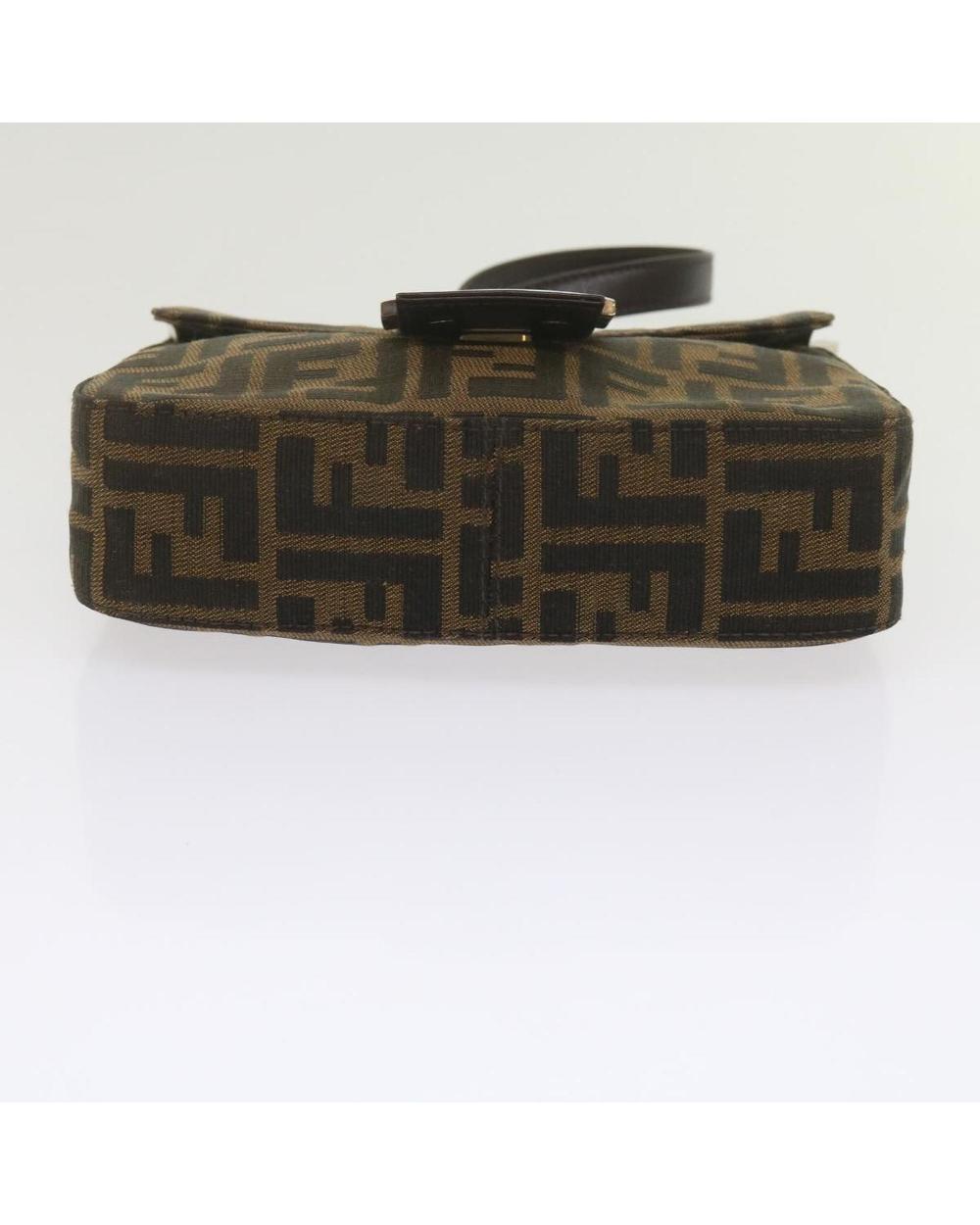 Black Canvas Fendi Shoulder Bag