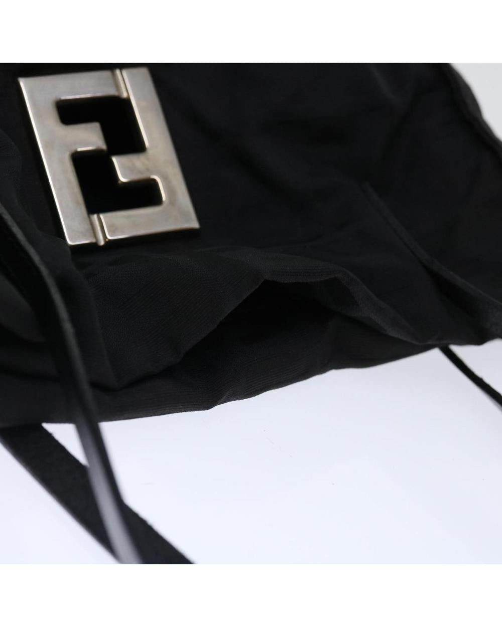 Black Canvas Fendi Shoulder Bag