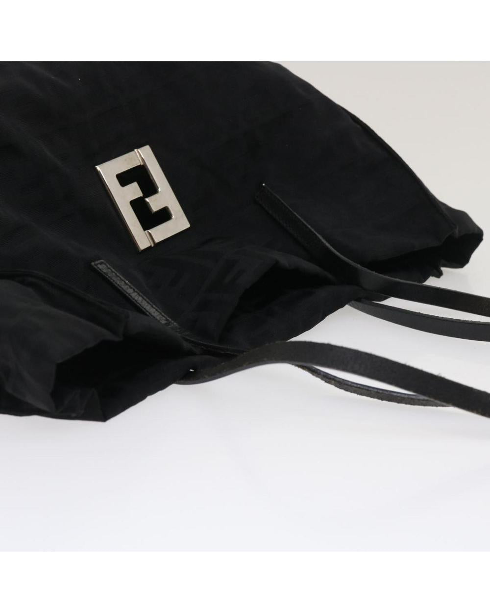 Black Canvas Fendi Shoulder Bag