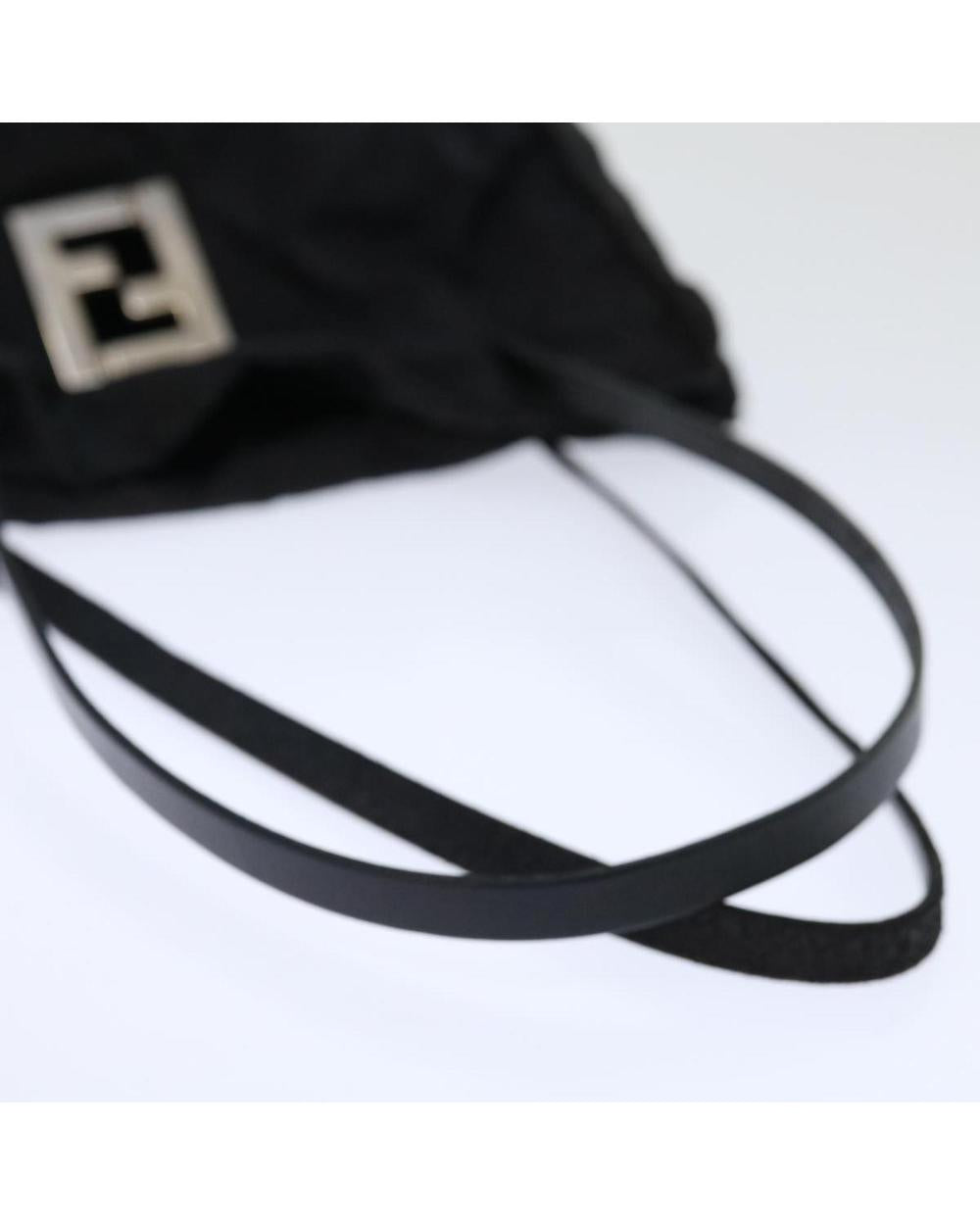 Black Canvas Fendi Shoulder Bag