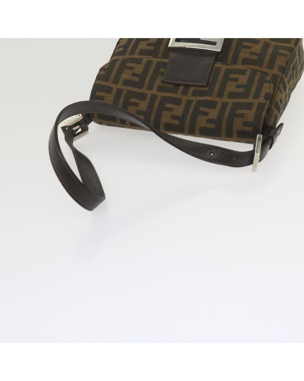 Black Canvas Fendi Shoulder Bag