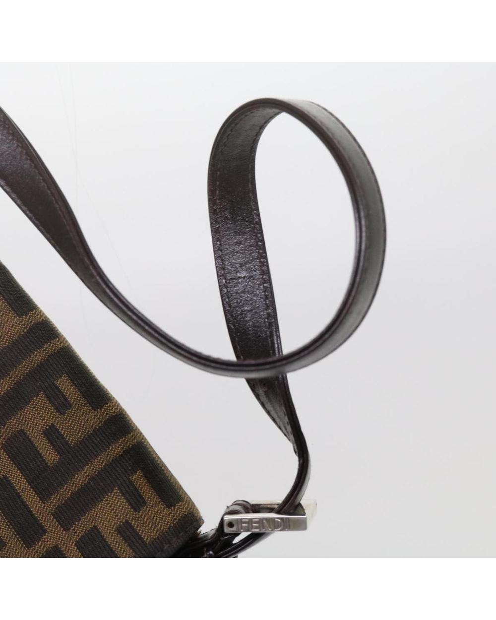 Black Canvas Fendi Shoulder Bag