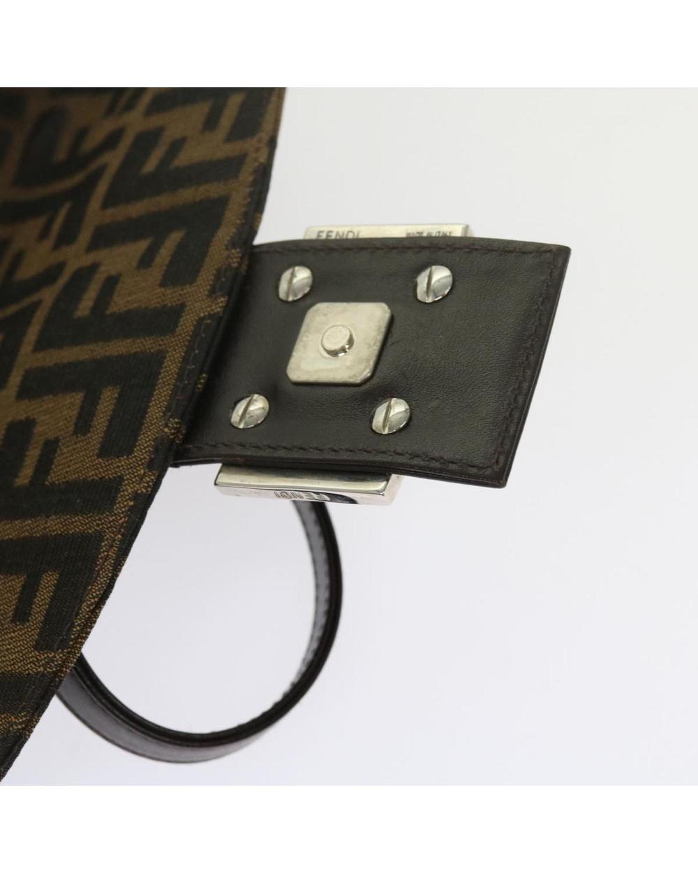 Black Canvas Fendi Shoulder Bag