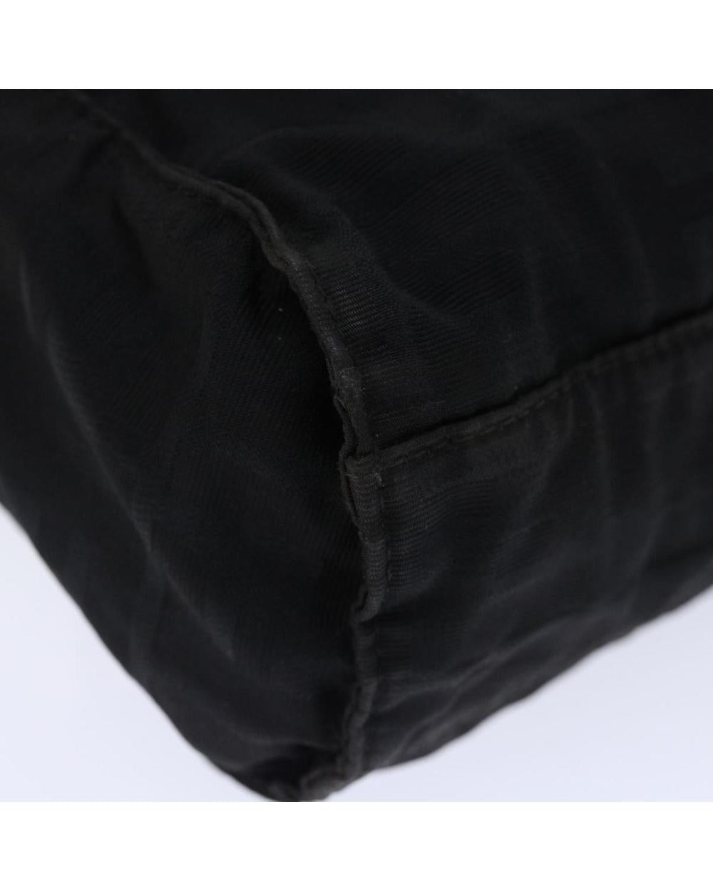 Black Canvas Fendi Shoulder Bag